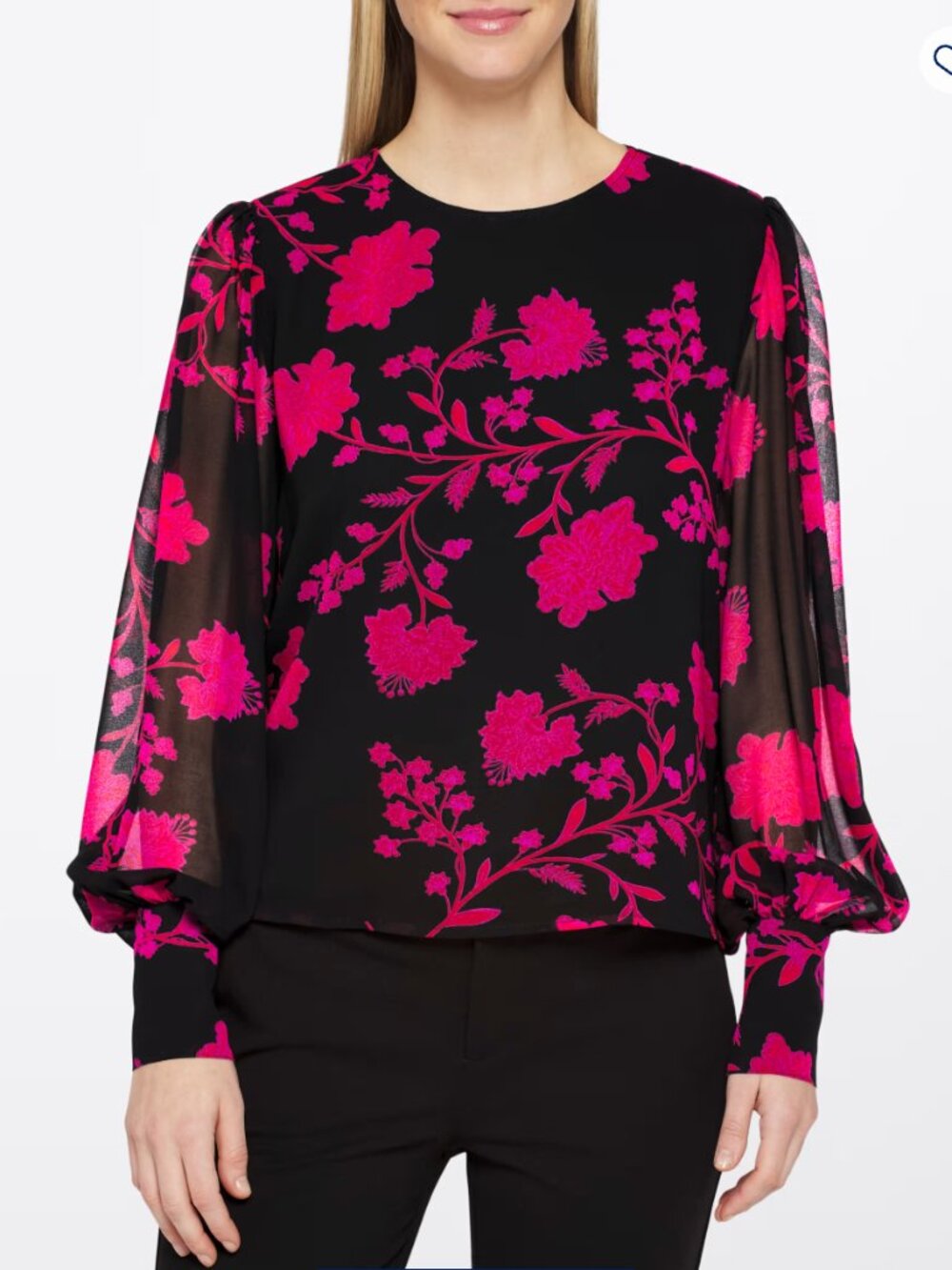 Sanctuary Full Sleeve Popover Blouse, size M